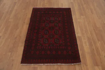 Tribal Red Balouch Afghan Foyer Rug 3x4