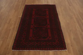 Geometric Wool Balouch Afghan Accent Rug 3x5