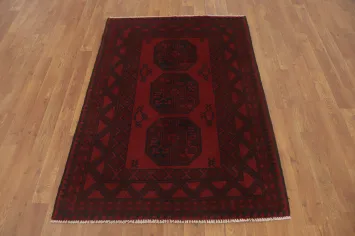 Geometric Wool Balouch Afghan Accent Rug 3x5