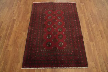 Geometric Wool Balouch Afghan Accent Rug 3x5