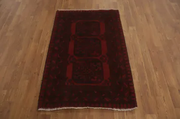 Elephant Foot Balouch Afghan Accent Rug 3x4