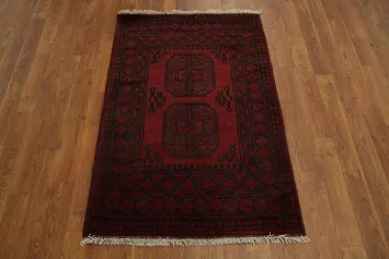 Geometric Wool Balouch Afghan Foyer Rug 3x4