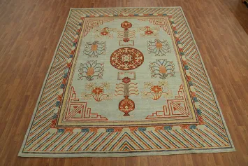 Handmade Wool Oushak Vegetable Dye Area Rug 8x10