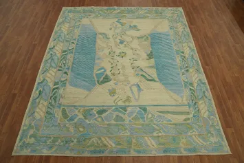 Vegetable Dye Wool Oushak Turkish Area Rug 8x10