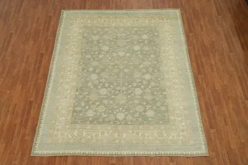 Vegetable Dye Floral Oushak Turkish Area Rug 8x10