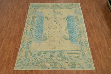 Handmade Wool Oushak Vegetable Dye Area Rug 9x11