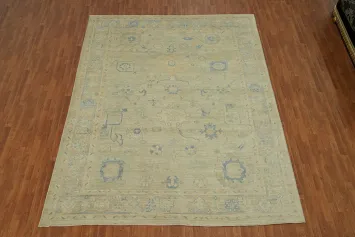 Handmade Wool Oushak Vegetable Dye Area Rug 9x12