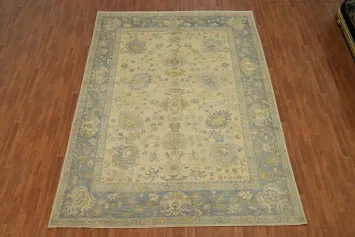 Handmade Wool Oushak Turkish Area Rug 9x12