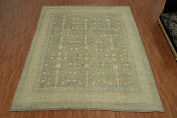 Vegetable Dye Wool Oushak Turkish Large Rug 12x14
