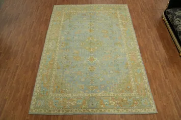 Vegetable Dye Wool Oushak Turkish Large Rug 10x14