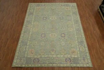 Vegetable Dye Wool Oushak Turkish Area Rug 10x13
