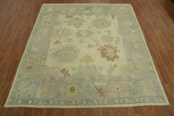 Vegetable Dye Wool Oushak Turkish Area Rug 8x10