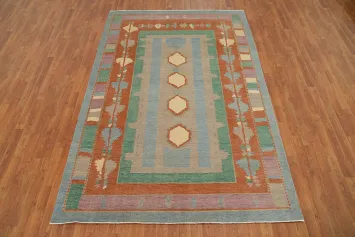 Vegetable Dye Gabbeh Turkish Area Rug 6x9