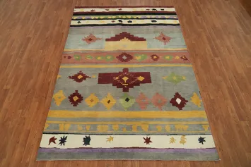 Vegetable Dye Gabbeh Turkish Area Rug 6x9