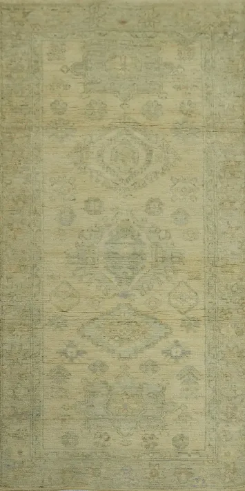Earth Tone Wool Vegetable Dye Turkish Rug 3x6