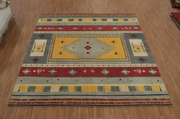 Square Wool Gabbeh Vegetable Dye Large Rug 12x12