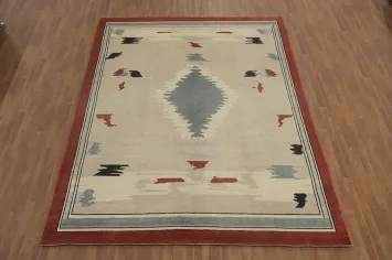 Geometric Gabbeh Vegetable Dye Area Rug 9x12