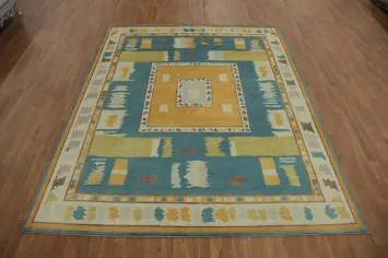 Vegetable Dye Wool Gabbeh Turkish Area Rug 8x10