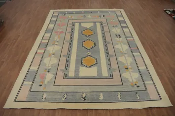 Geometric Gabbeh Vegetable Dye Area Rug 9x12