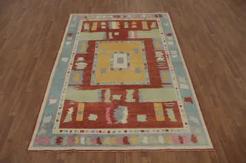 Handmade Wool Gabbeh Vegetable Dye Area Rug 6x9