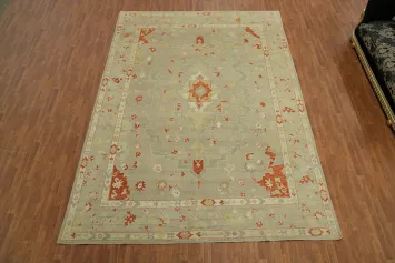 Vegetable Dye Wool Oushak Turkish Large Rug 10x14