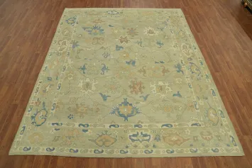Vegetable Dye Wool Oushak Turkish Area Rug 8x10