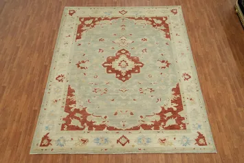 Vegetable Dye Wool Oushak Turkish Area Rug 9x12
