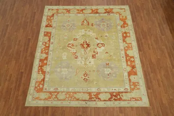 Vegetable Dye Wool Oushak Turkish Area Rug 8x10