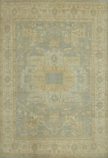 Vegetable Dye Wool Oushak Turkish Area Rug 8x10