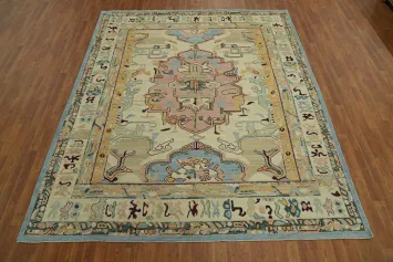 Vegetable Dye Wool Oushak Turkish Area Rug 8x10