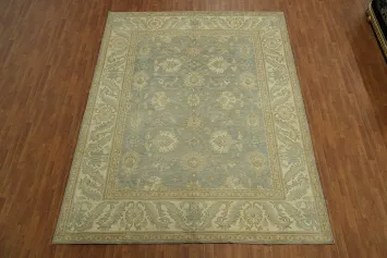 Vegetable Dye Wool Oushak Turkish Area Rug 9x12