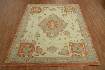 Vegetable Dye Wool Oushak Turkish Area Rug 8x10