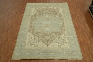 Vegetable Dye Wool Oushak Turkish Large Rug 10x14