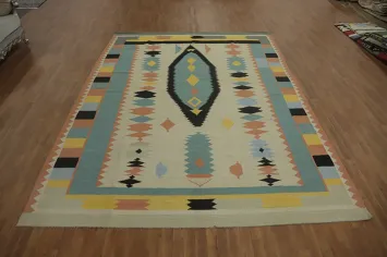 Vegetable Dye Kilim Oriental Area Rug 9x12