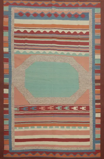 Geometric Kilim Oriental Area Rug 7x10