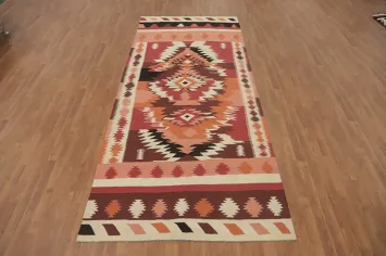 Flat Weave Wool Kilim Oriental Area Rug 5x12