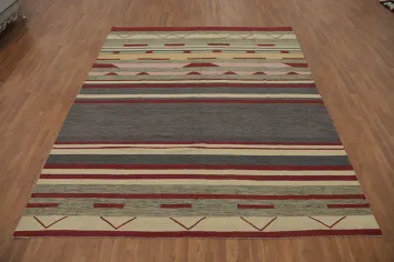 Striped Geometric Kilim Oriental Area Rug 8x10