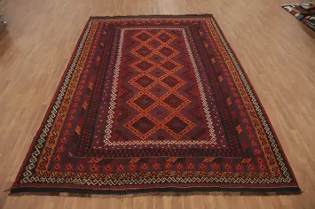 Vegetable Dye Wool Kilim Oriental Area Rug 8x12