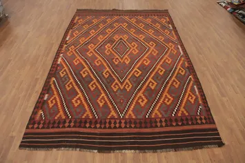 Vegetable Dye Wool Kilim Oriental Area Rug 8x12