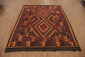 Flat Weave Kilim Vegetable Dye Area Rug 9x11