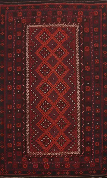 Vegetable Dye Red Kilim Oriental Area Rug 9x13