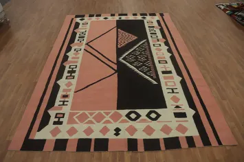 Flat Weave Wool Kilim Oriental Area Rug 9x12