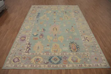 Handmade Wool Oushak Turkish Area Rug 9x12