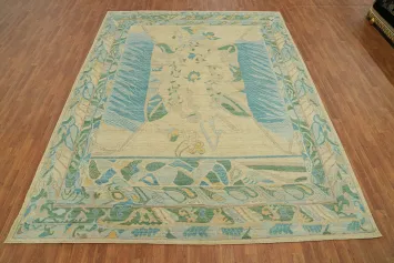 Handmade Wool Oushak Turkish Area Rug 9x12