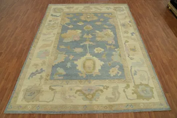 Handmade Wool Oushak Turkish Area Rug 9x12