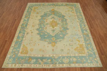 Vegetable Dye Wool Oushak Turkish Area Rug 8x10