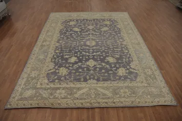 Vegetable Dye Wool Oushak Turkish Area Rug 9x12