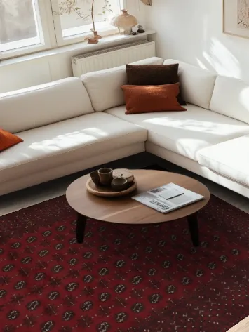 Classic Afghan Balouch Area Rug 7x10 for Sophisticated Interiors