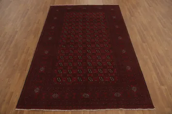 Tribal Red Balouch Afghan Area Rug 6x10