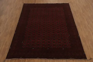Geometric Wool Balouch Afghan Area Rug 10x13